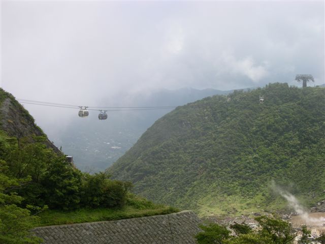 Ropeway after the clouds cleared